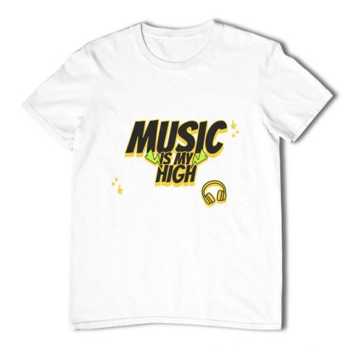 Unisex Premium T-Shirt White music is my high design